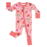 Little Sleepies Pajamas Lunaluxe closeup showing buttery softness for sensitive skin