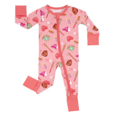 Little Sleepies Pajamas Lunaluxe closeup showing buttery softness for sensitive skin