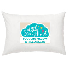 Little Sleepy Head toddler pillow 13x18 close-up shows compact, supportive design for naps.
