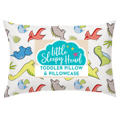 Little Sleepy Head toddler pillow 13x18 on bed supports cozy naps and proper neck alignment.