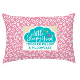 Little Sleepy Head toddler pillow side view showing compact size and neck support for naps