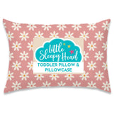 Little Sleepy Head toddler pillow 13x18 with pillowcase offers compact neck support for toddlers