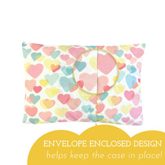 Little Sleepy Head pillow fill closeup shows breathable, hypoallergenic cluster fibers.
