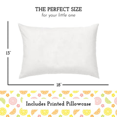 Little Sleepy Head Citrus Blossom pillowcase fits snugly for easy washing.