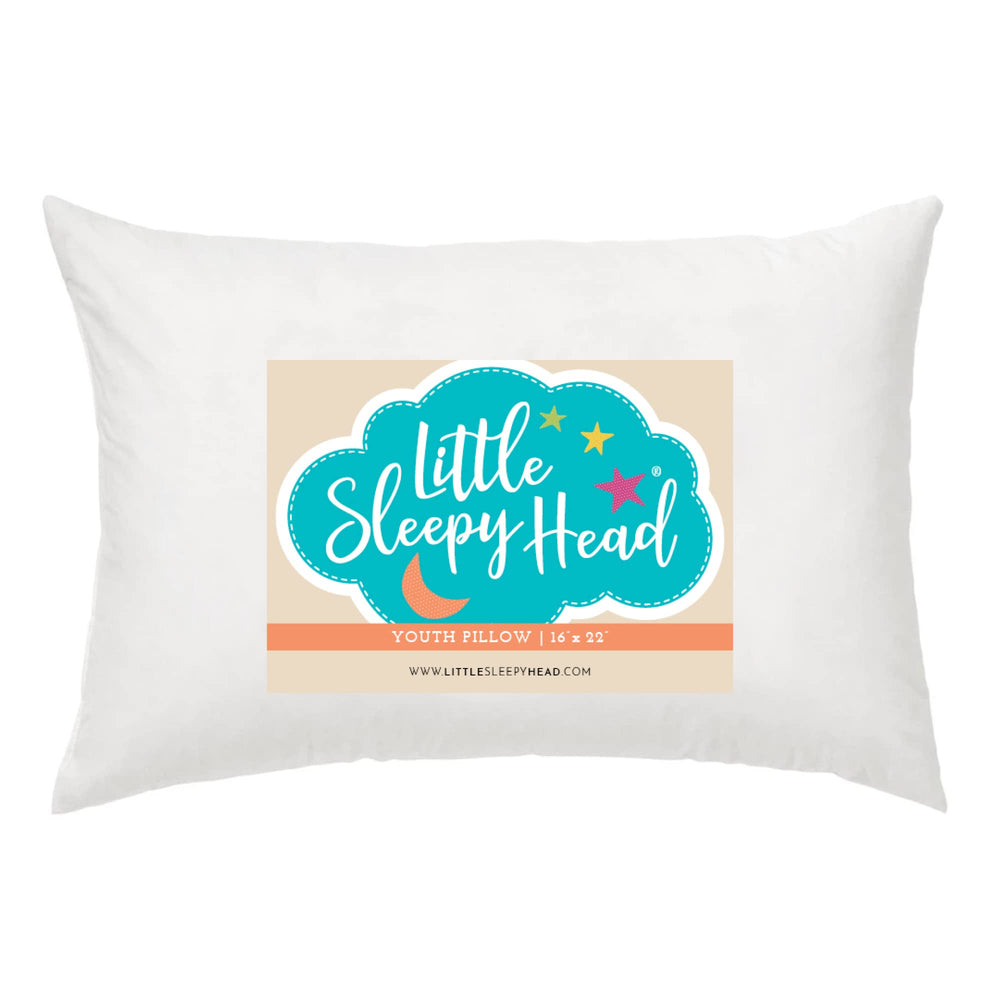 Little Sleepy Head youth pillow 16x22 with soft-shell for comfy, restful sleep.