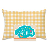 Little Sleepy Head youth pillow case 16x22 cover with gingham yellow, soft and breathable