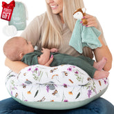 Little Traveler inflatable breastfeeding pillow in packaging showing portable design