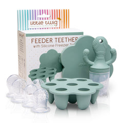 Little Twig feeder-teether assembly: a safe, reusable starter for introducing solids.