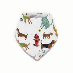 Adjustable fit on Little Unicorn bib supports growing babies comfortably