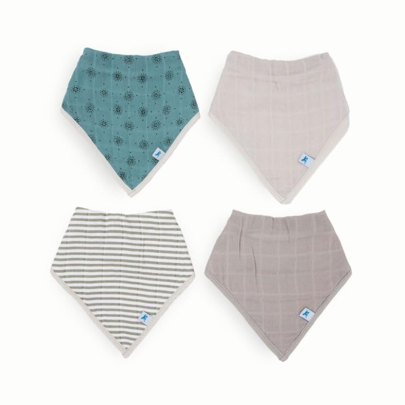 Little Unicorn Baby Bandana Bib absorbent front protects outfits during drool and feeding.