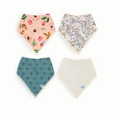 Little Unicorn Baby Bandana Bib front-view absorbent cotton keeps outfits dry.