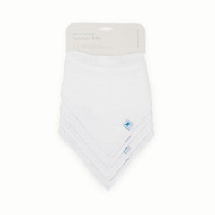 Little Unicorn white bib showcasing adjustable snaps for growing babies.