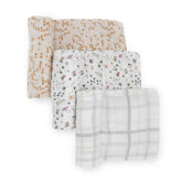 Little Unicorn Garden Bees swaddle blanket – cozy, breathable swaddle for soothing newborn snuggles.