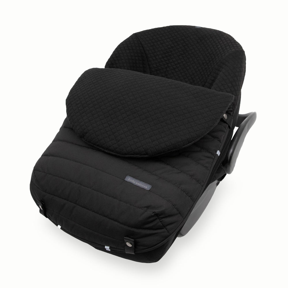 Little Unicorn Infant Car Seat Footmuff with open-back design for easy harness access.