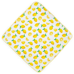 Little Unicorn lemon hooded towel inside terry fabric provides ultra-absorbent drying after bath.