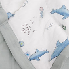 Little Unicorn Lofty Comforter 36x50 bed-fit designed for crib or toddler bed.