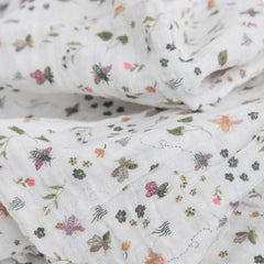 Little Unicorn muslin texture closeup β soft cotton muslin ideal for delicate newborn skin.
