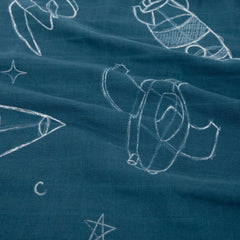 Little Unicorn size-fit pillowcase showing 19x27 fit for standard pillows.