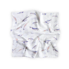 Little Unicorn swaddle soft muslin texture shown for gentle, secure wraps.