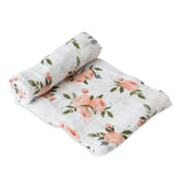 Little Unicorn premium cotton swaddle closeup reveals breathable fabric for baby comfort.