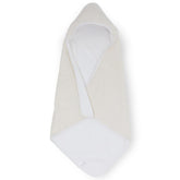 Little Unicorn Premium Infant Hooded Bath Towel, front view, cozy wrap after bath