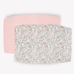 Little Unicorn Standard Pillowcase 2 Pack angled view highlights envelope closure for pillow security.