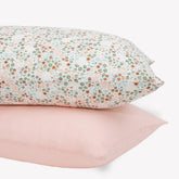 Little Unicorn Standard Pillowcase 2 Pack close-up reveals a soft-muslin weave for cozy sleep.