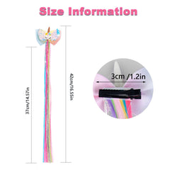 Little World gradient color clip on ponytail adds shimmer to hair