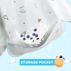 Little Dimsum waterproof lightweight fabric bib keeps toddlers dry during messy meals