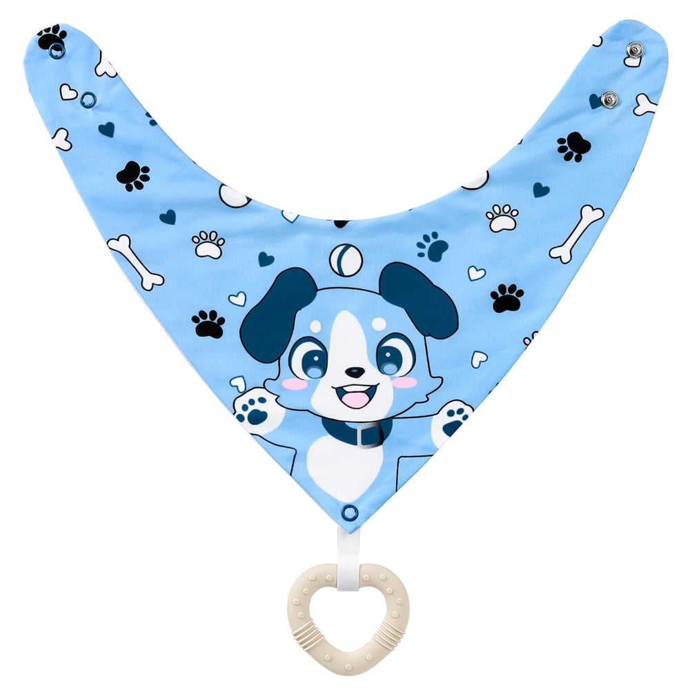 Littleforbig adult bib waterproof Little Blue Bandana protects clothes during meals.