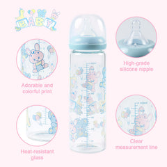 LittleForBig adult glass bottle wide-mouth design for easy filling and cleaning.