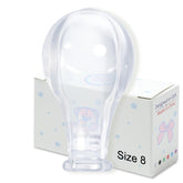 LittleForBig size8 candy gloss transparent nipple close-up for comfortable adult pacifier use