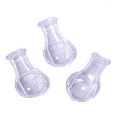 Littleforbig adult-sized pacifier nipple value pack front view shows three clear silicone tips for sensory comfort.