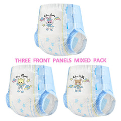 Littleforbig diaper wetness indicator fades when wet for easy monitoring.