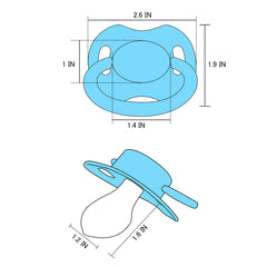 LittleForBig Bigshield Gen-II adult pacifier blue dust cap illustrates improved hygiene features.