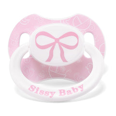 LittleForBig Bigshield Gen-II pacifier pink bow button for easy customization