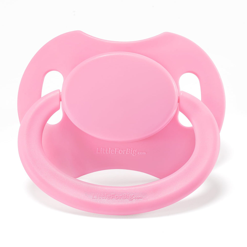 Littleforbig Bigshield Generation-II Rosy pacifier outer view highlights comfortable shield.