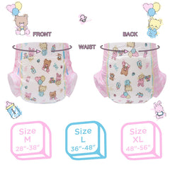 Littleforbig Printed Adult Diapers front view highlights secure, comfortable fit for daily use.