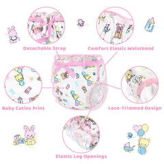 Littleforbig Silky Omutsu wrap pattern detail highlights Baby Cuties styling for playful routine.