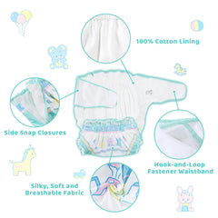 Littleforbig Silky Omutsu wrap pattern image highlighting playful design for daily wear.