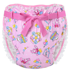 Littleforbig Silky Adult Ribbon Omutsu wrap with Usagi pattern offers adjustable fit.