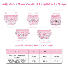 Littleforbig Usagi bunny design diaper wrap showing breathable waterproof fabric for daily dryness