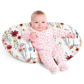 Little Grape Land nursing pillow cover closeup highlights breathable fabric for comfy feeds.