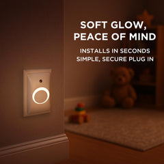LittleHippo GlowGuard night light emits warm amber glow for soothing nighttime feeds.