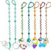 LittleHugs toy straps secured to stroller attachment for toy safety