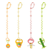 LittleHugs toy straps attached to a stroller, keeping toys secure during walks.