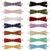 LittleJoJo velvet bow gray - soft, lightweight accessory for daily wear and photos