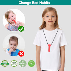 LittleLamb chew necklaces white screw-shaped design supports oral motor calm during sessions.