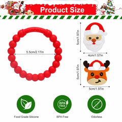 LittleLamb Christmas teether Reindeer in easy-grip design for babies