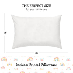 Little Sleepy Head toddler pillowcase rainbow protects pillow and stays gentle on skin.